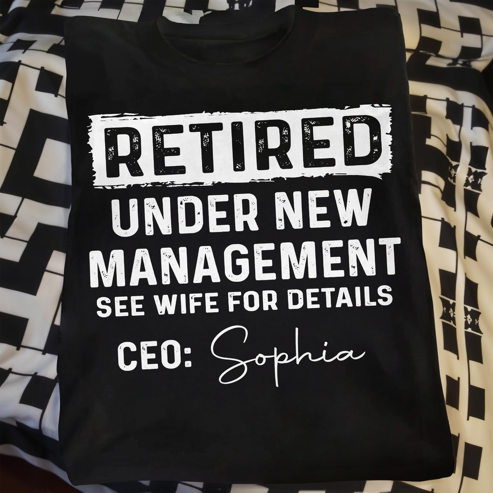 Personalized Retirement T-shirt & Hoodie Custom Name Gift for Dad Shirt GradoCreations