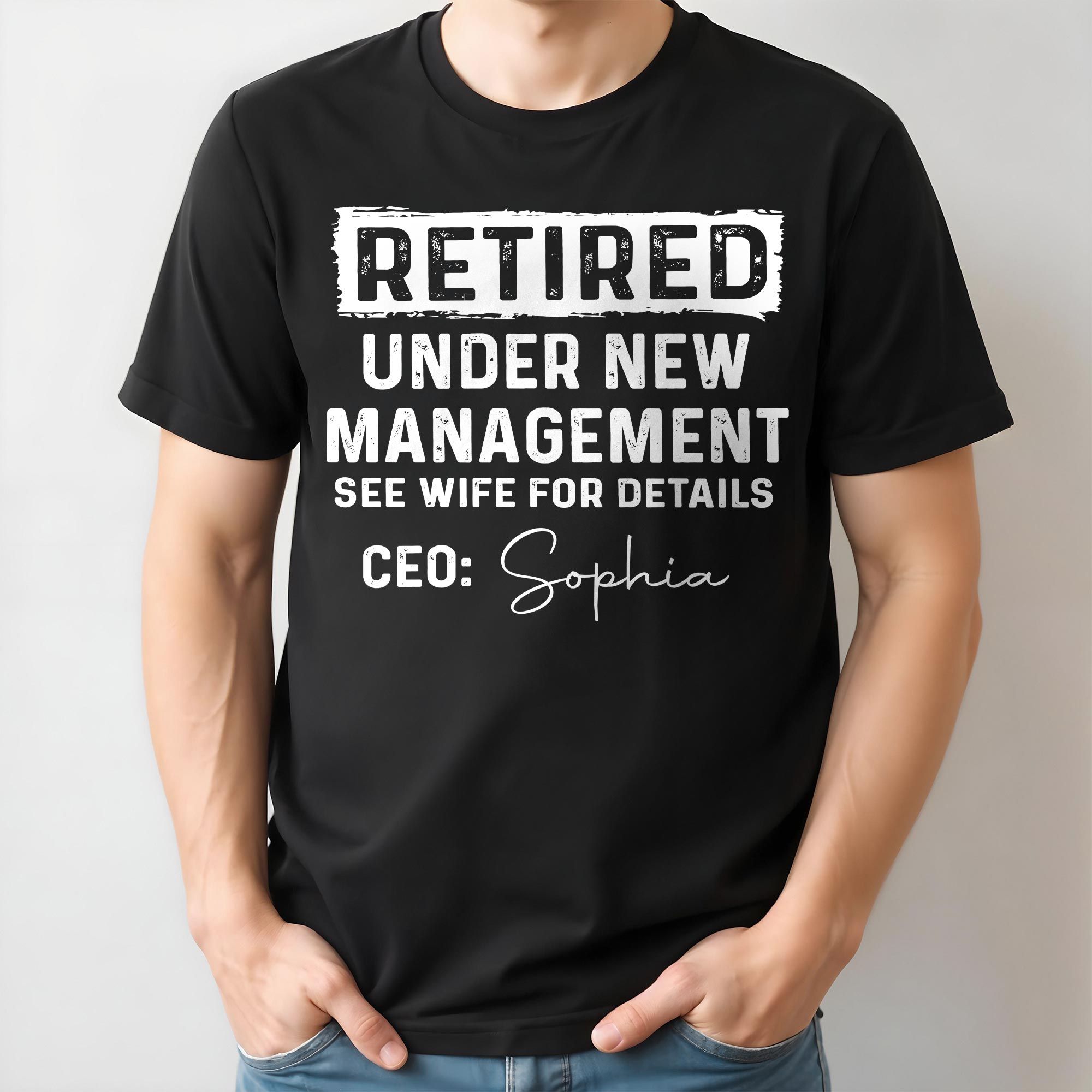 Personalized Retirement T-shirt & Hoodie Custom Name Gift for Dad Shirt GradoCreations