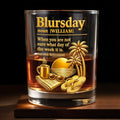 Personalized Custom Whiskey Glass with Sunset Beach Design Gift for Dad Whiskey Glass GradoCreations