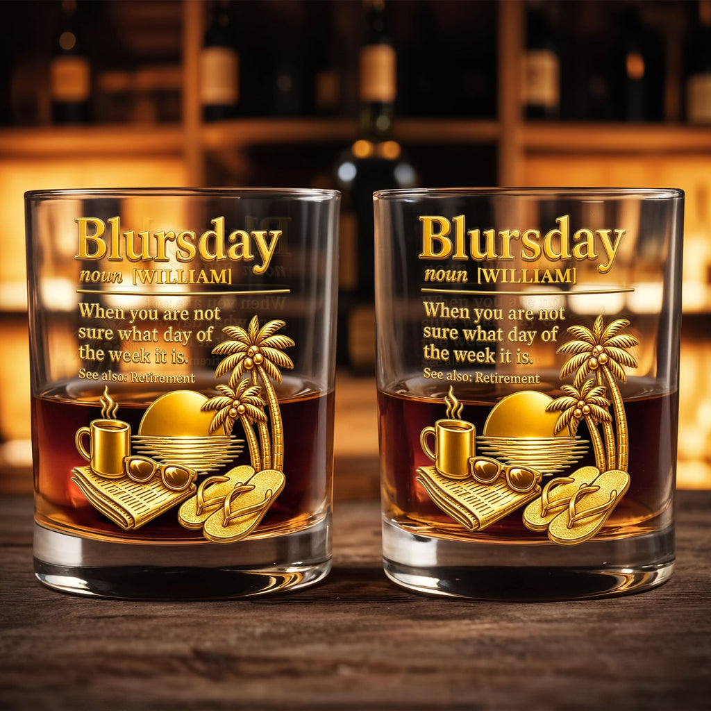 Personalized Custom Whiskey Glass with Sunset Beach Design Gift for Dad Whiskey Glass GradoCreations