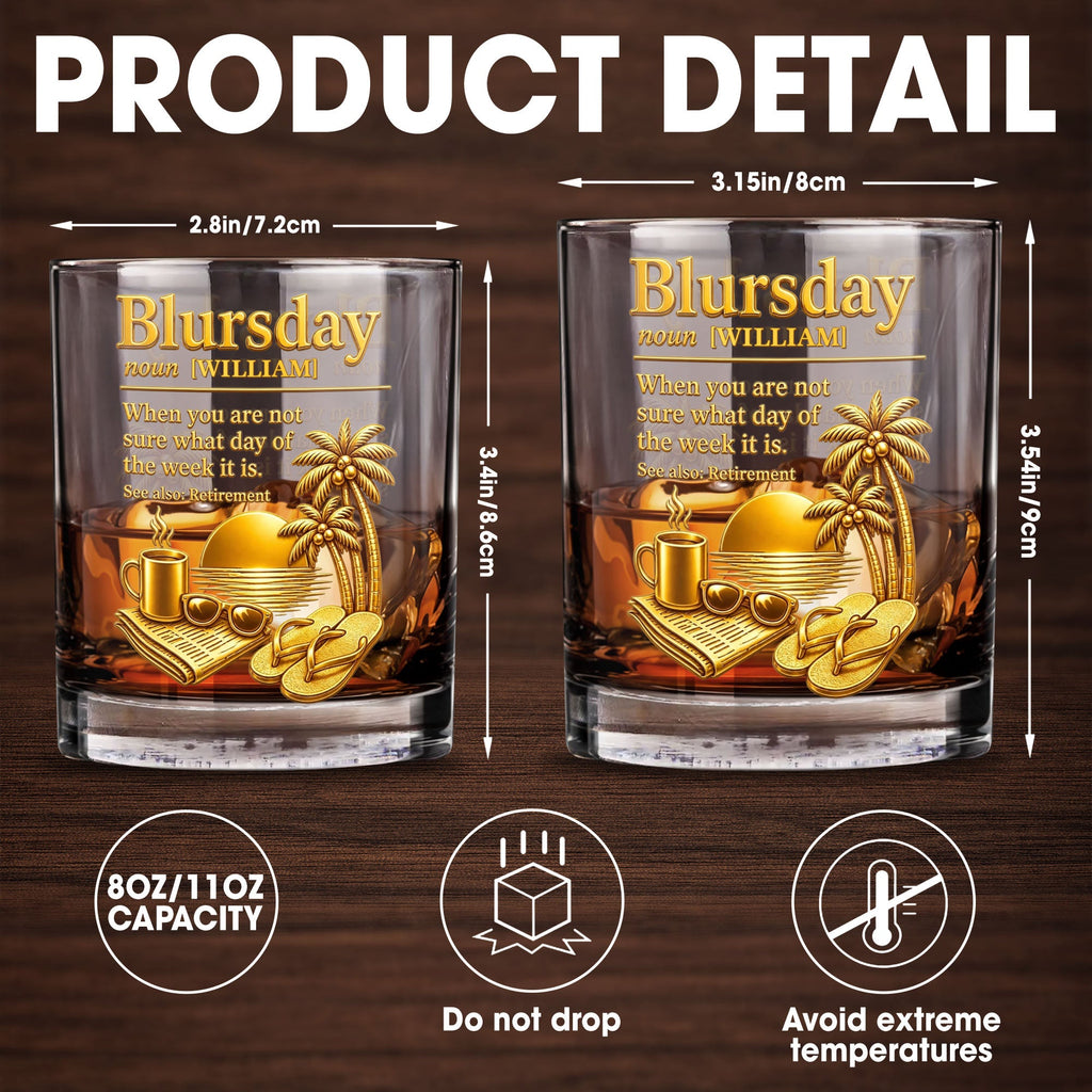 Personalized Custom Whiskey Glass with Sunset Beach Design Gift for Dad Whiskey Glass GradoCreations