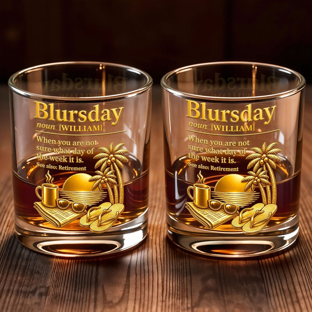 Personalized Custom Whiskey Glass with Sunset Beach Design Gift for Dad Whiskey Glass GradoCreations