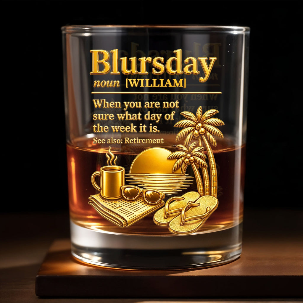 Personalized Custom Whiskey Glass with Sunset Beach Design Gift for Dad Whiskey Glass GradoCreations
