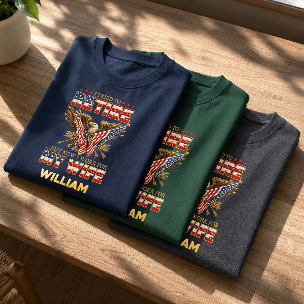Personalized Funny Retirement T-shirt & Hoodie Gift for Dad Shirt GradoCreations