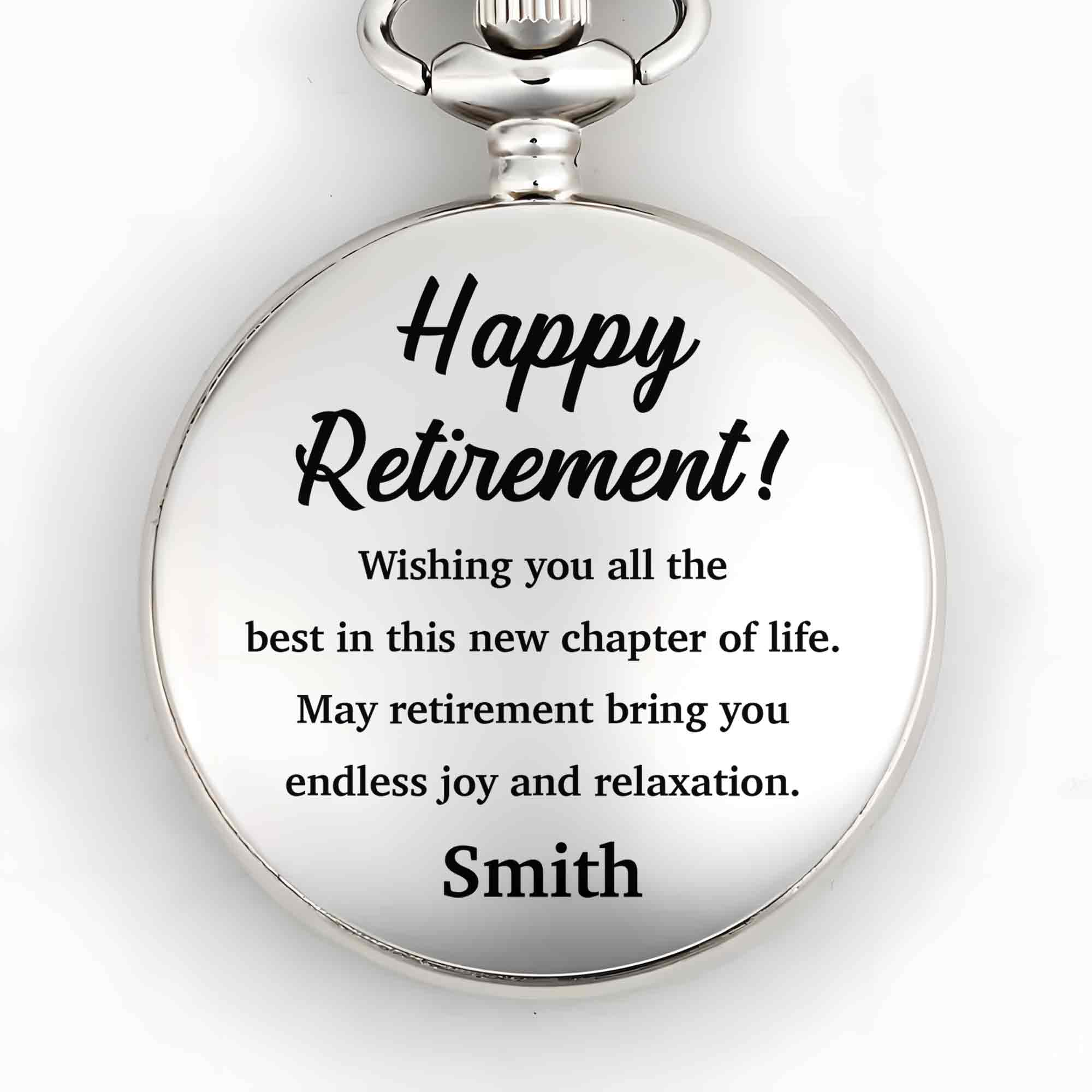 Personalized Silver-Plated Pocket Watch Custom Engraving Retirement Gift for Dad Pocket Watch GradoCreations