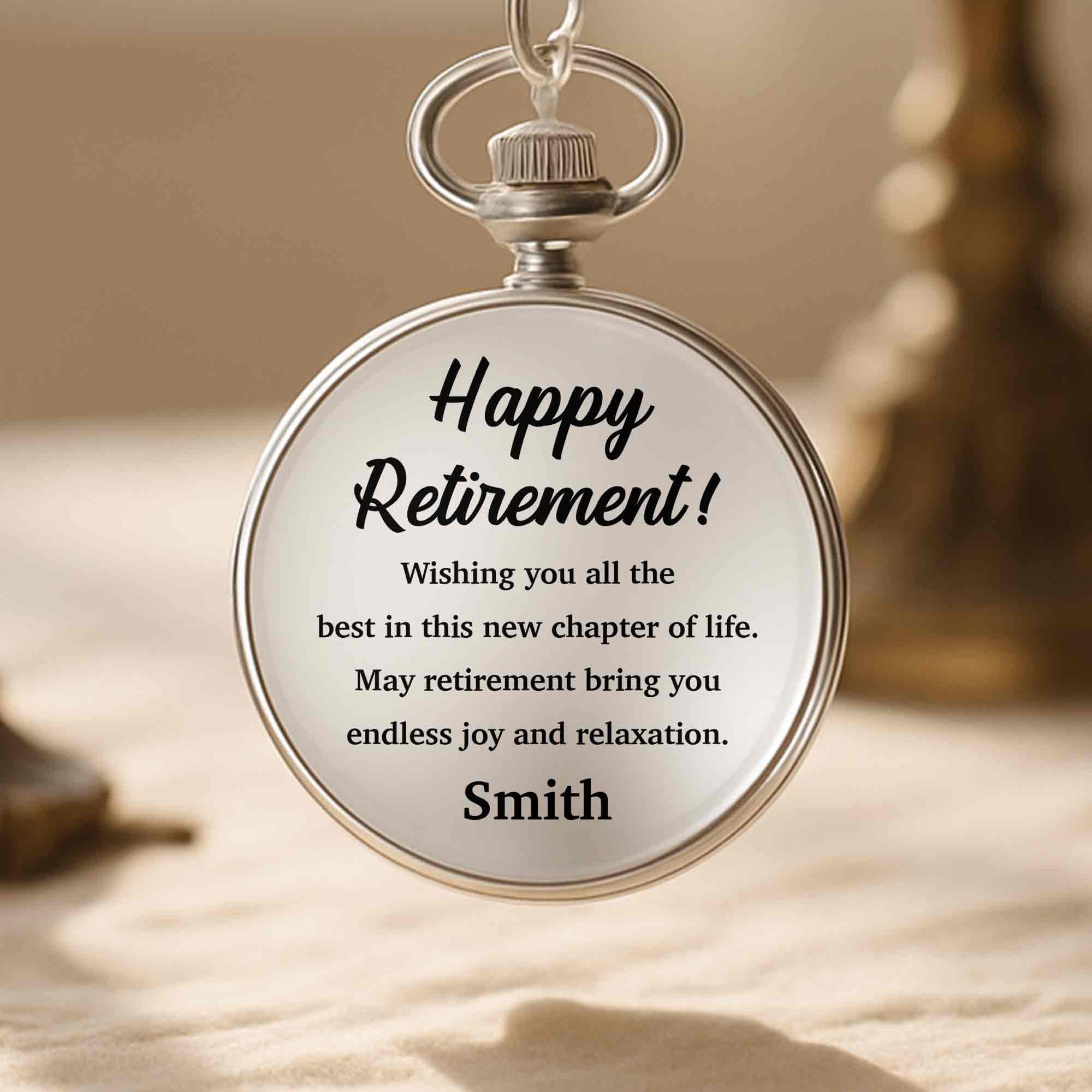 Personalized Silver-Plated Pocket Watch Custom Engraving Retirement Gift for Dad Pocket Watch GradoCreations