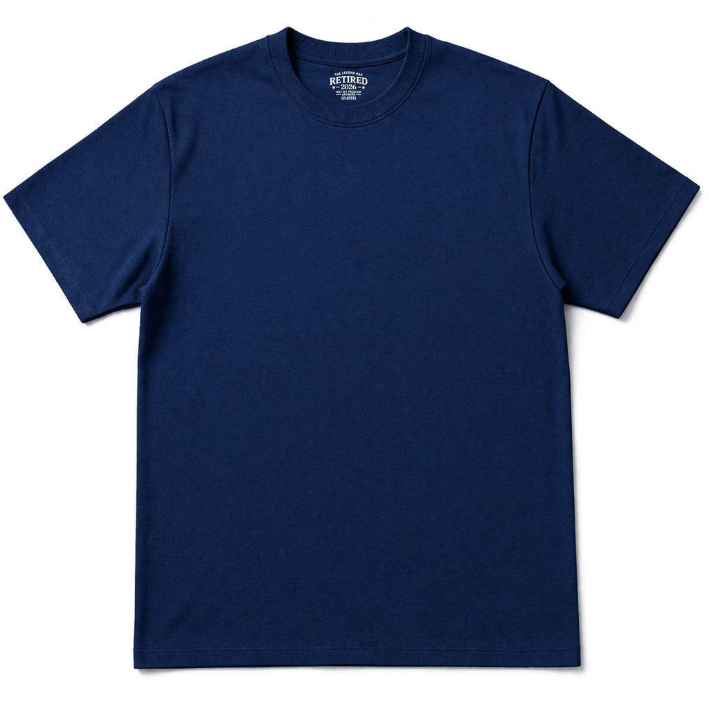 Personalized Funny Retirement T-Shirt Inside Neck Print Gift for Dad