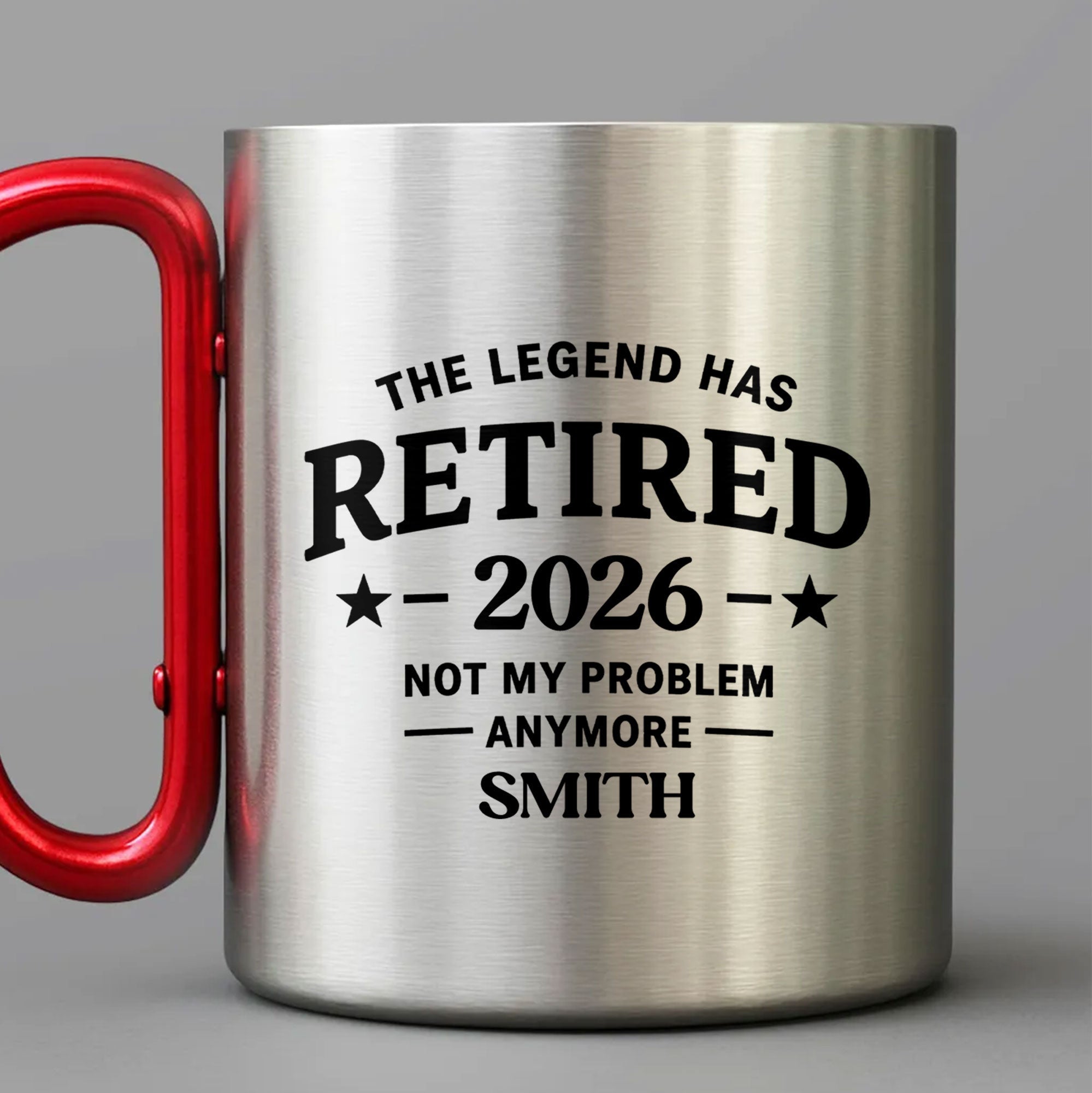Personalized Carabiner Mug Custom Name Retirement Gift for Dad Carabiner Mug GradoCreations