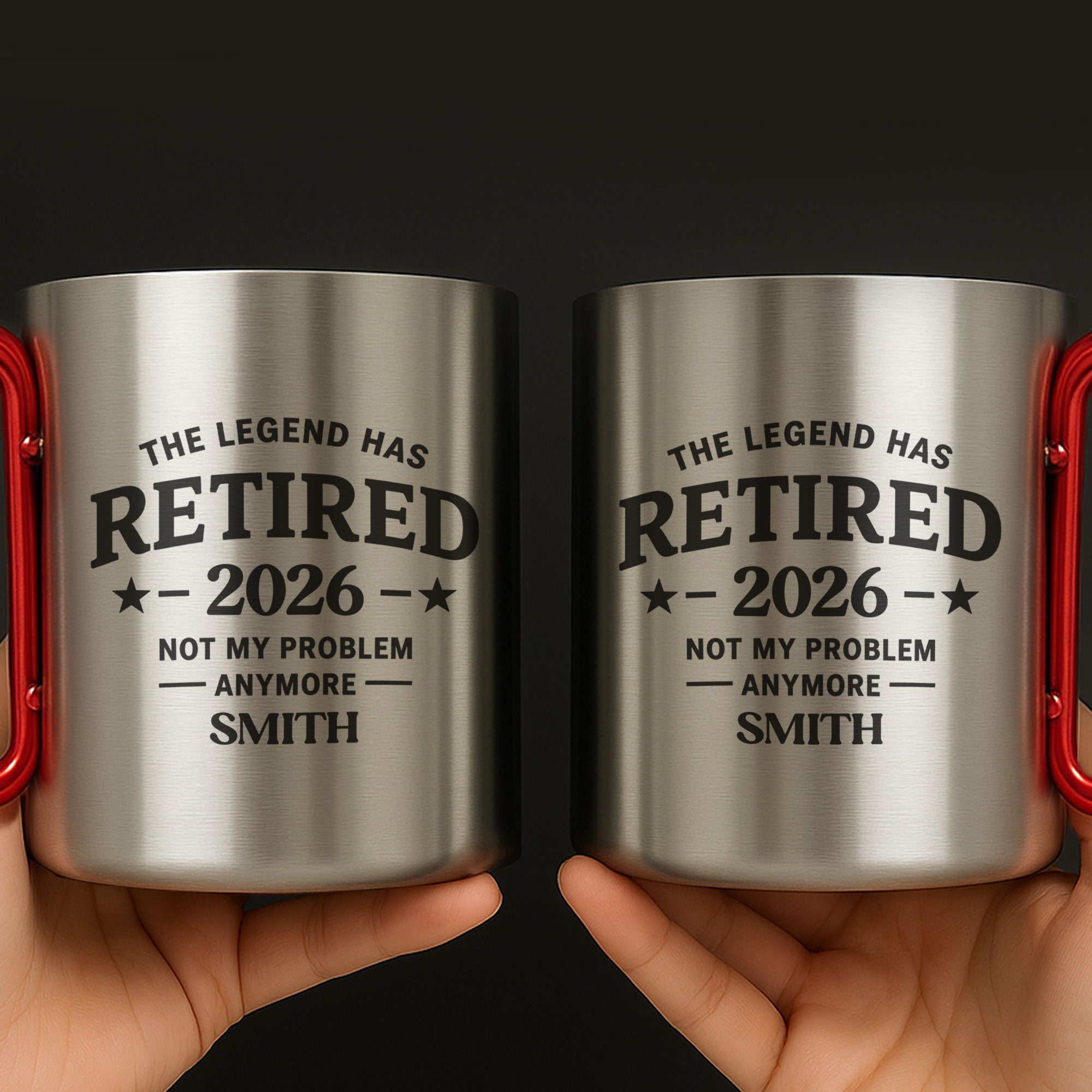 Personalized Carabiner Mug Custom Name Retirement Gift for Dad Carabiner Mug GradoCreations