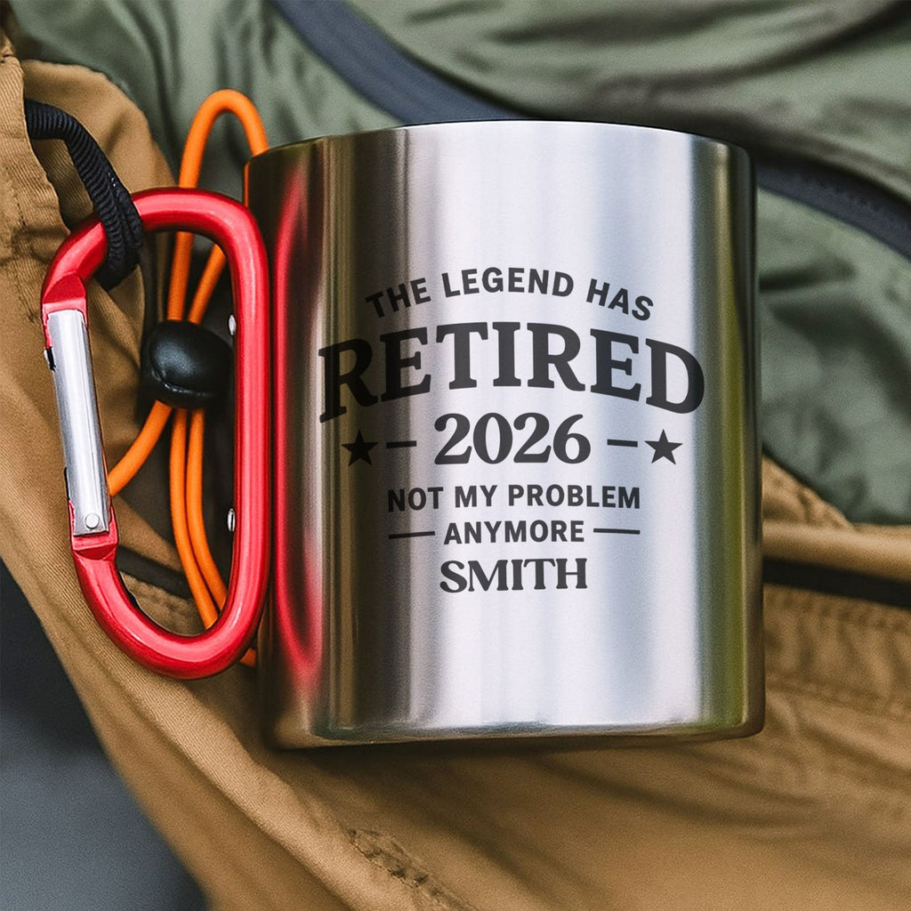 Personalized Carabiner Mug Custom Name Retirement Gift for Dad Carabiner Mug GradoCreations
