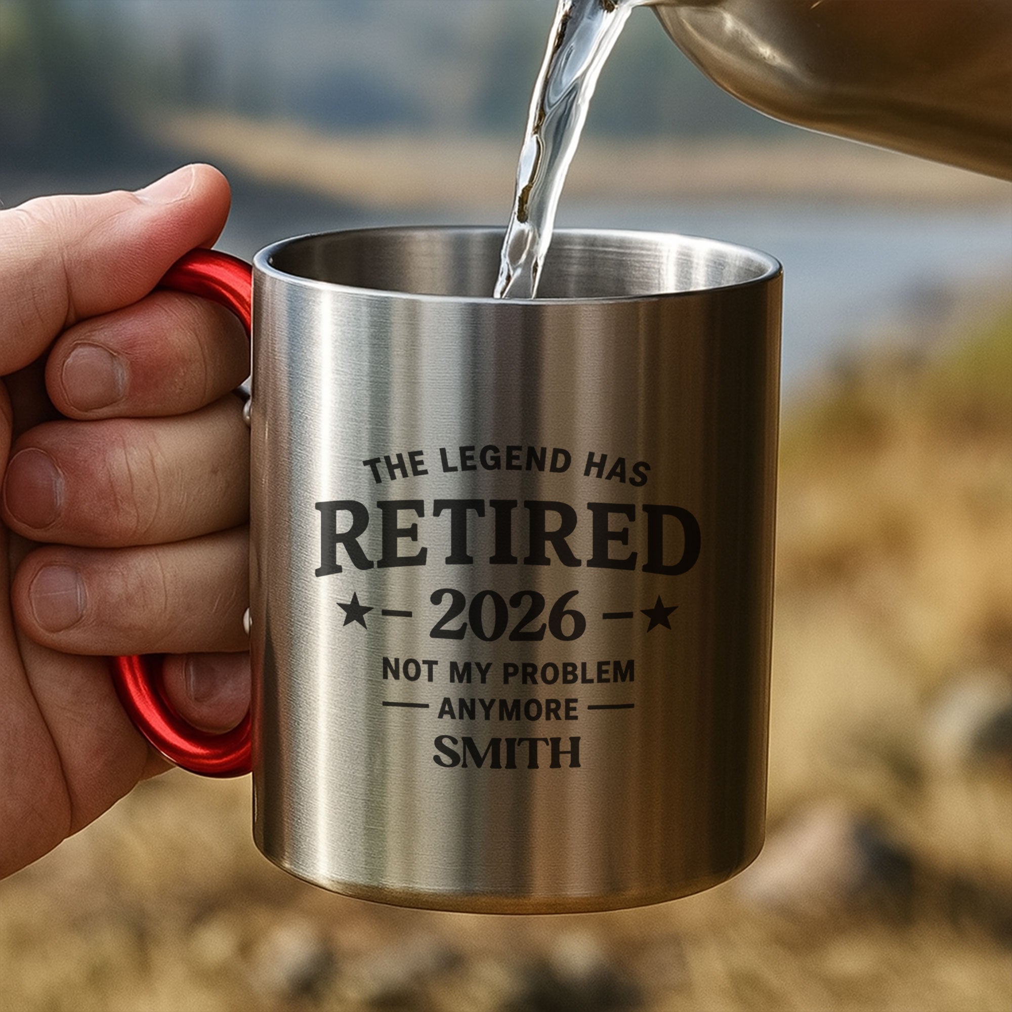Personalized Carabiner Mug Custom Name Retirement Gift for Dad Carabiner Mug GradoCreations