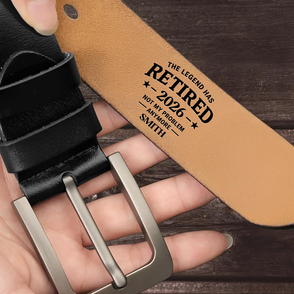 Personalized Engraved Leather Belt Custom Name Funny Gift for Dad Engraved Leather Belt GradoCreations