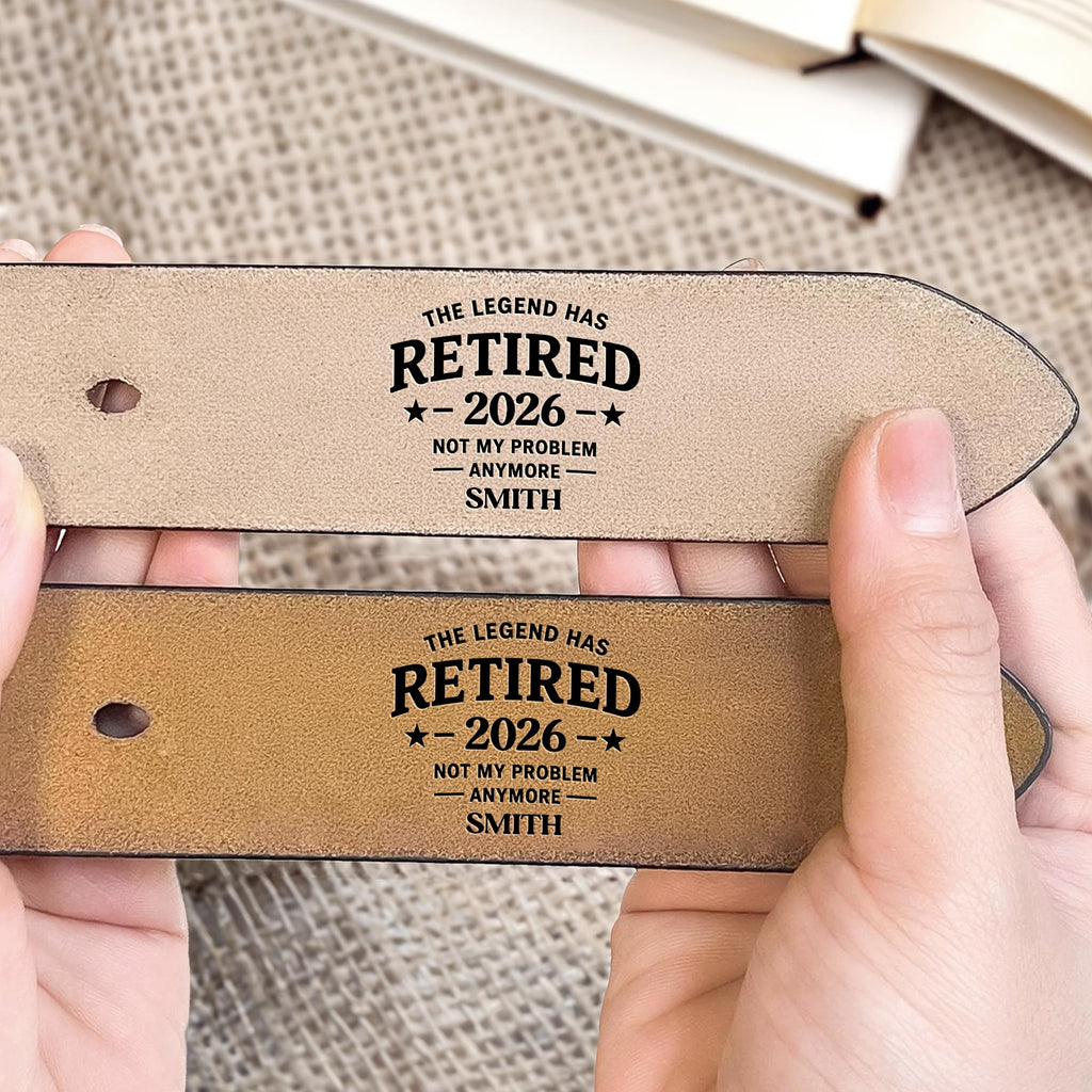 Personalized Engraved Leather Belt Custom Name Funny Gift for Dad Engraved Leather Belt GradoCreations