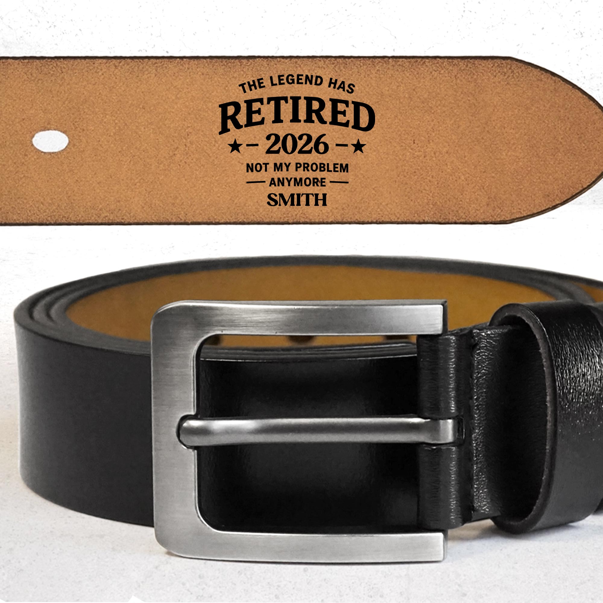 Personalized Engraved Leather Belt Custom Name Funny Gift for Dad Engraved Leather Belt GradoCreations