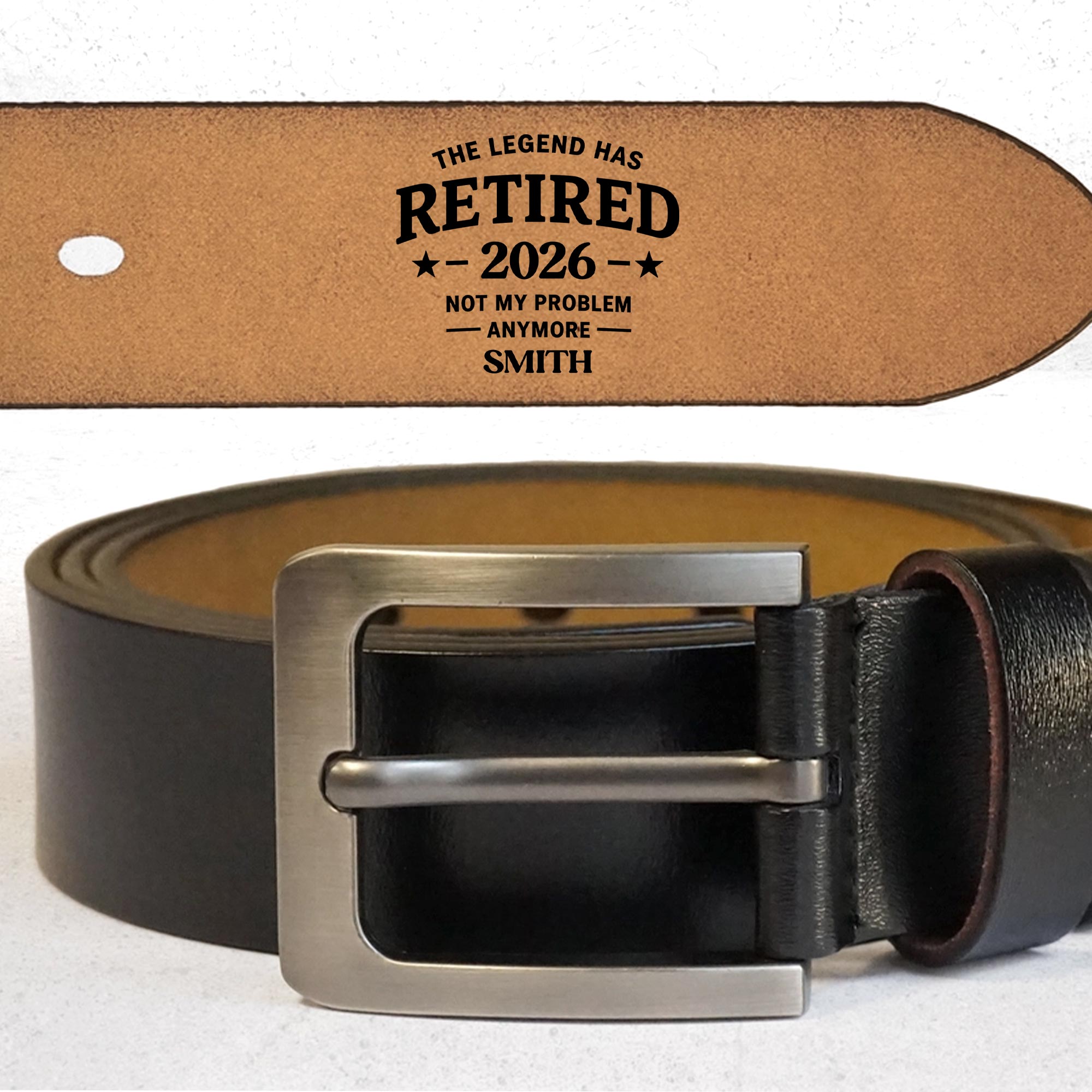Personalized Engraved Leather Belt Custom Name Funny Gift for Dad Engraved Leather Belt GradoCreations