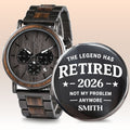 Personalized Engraved Wooden Watch Retirement Gift for Dad Wooden Watches GradoCreations