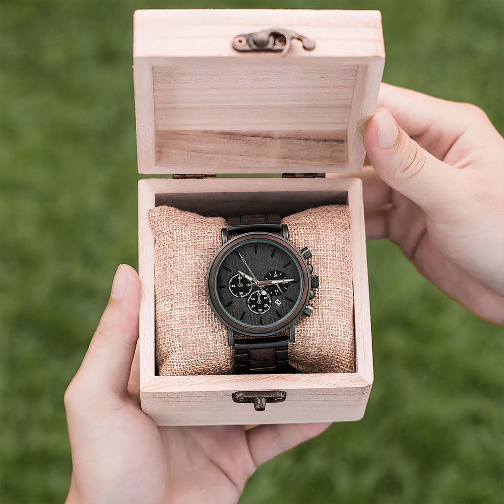 Personalized Engraved Wooden Watch Retirement Gift for Dad Wooden Watches GradoCreations