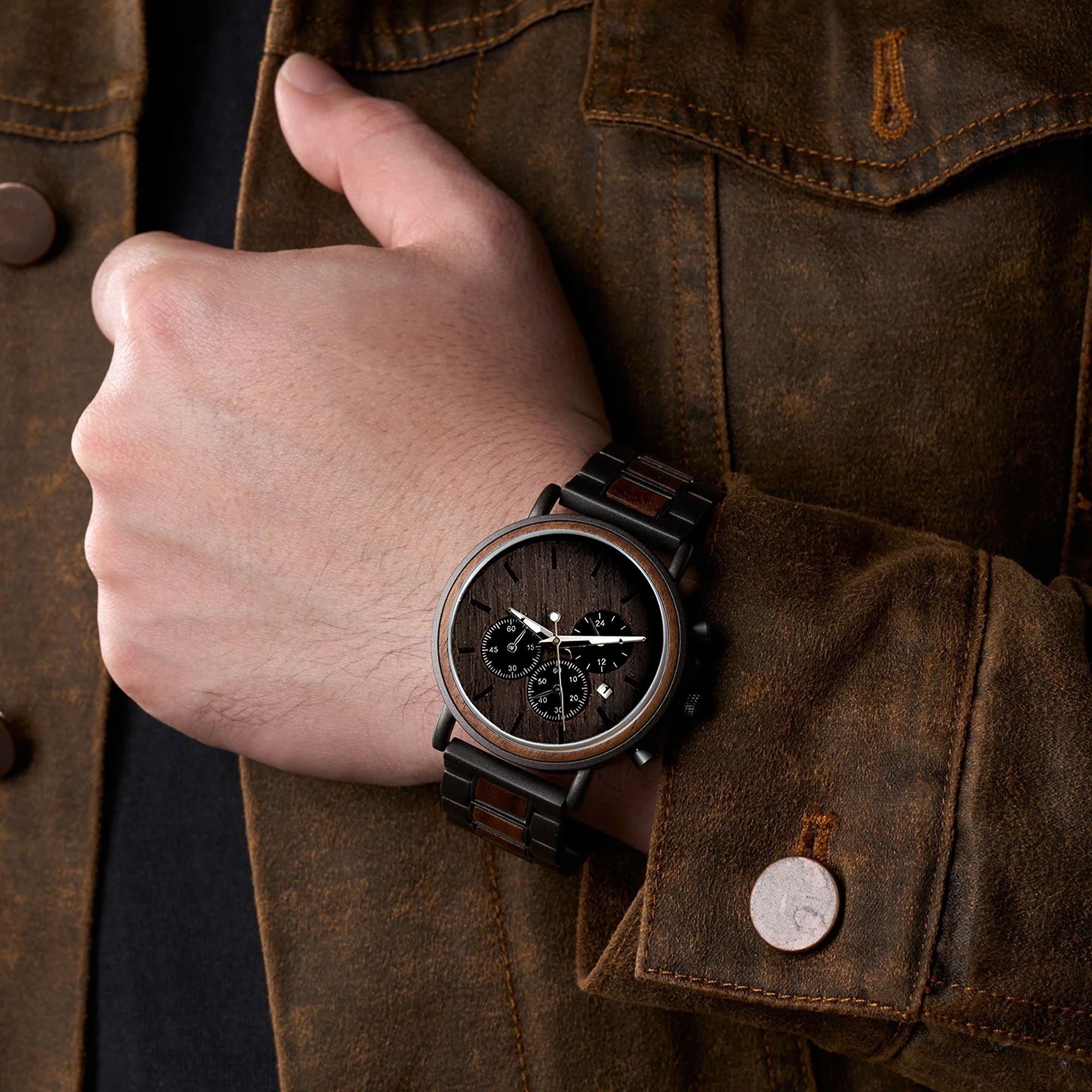 Personalized Engraved Wooden Watch Retirement Gift for Dad Wooden Watches GradoCreations