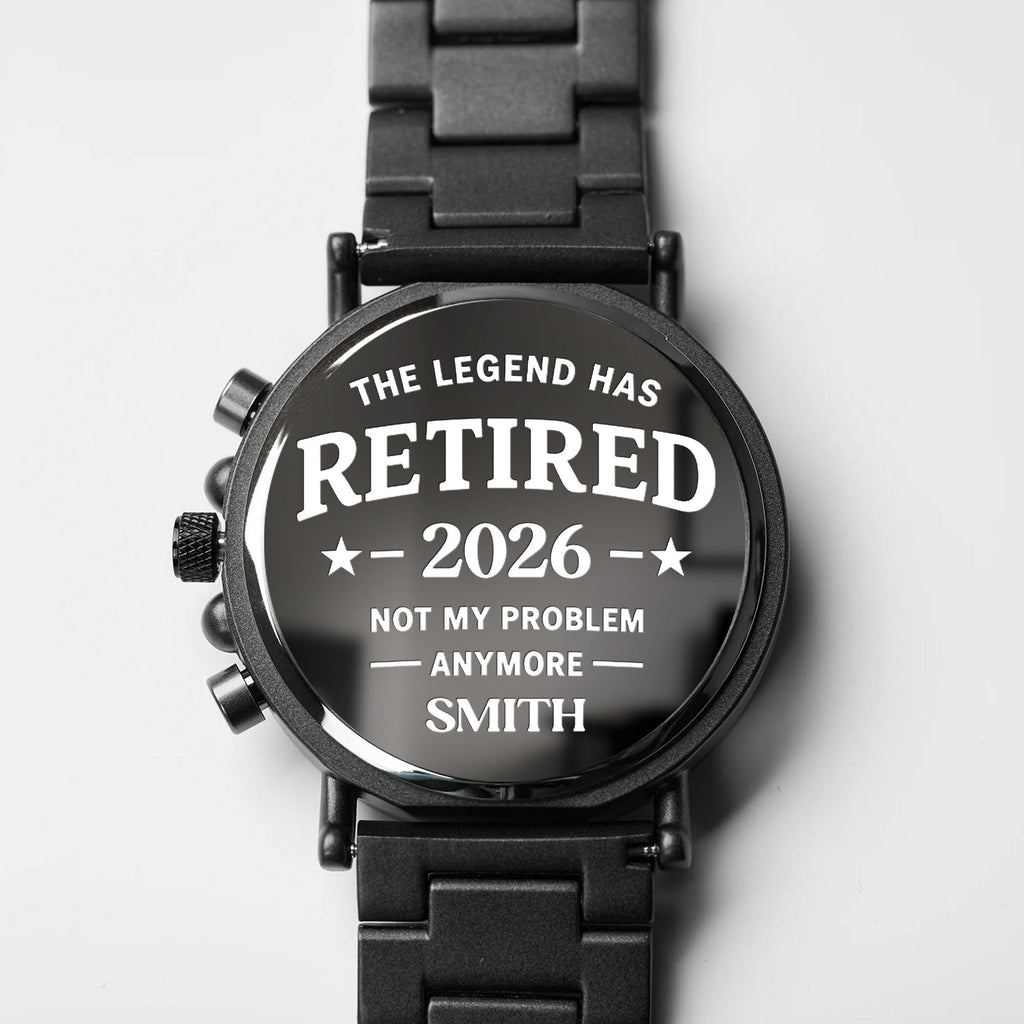Personalized Engraved Wooden Watch Retirement Gift for Dad Wooden Watches GradoCreations