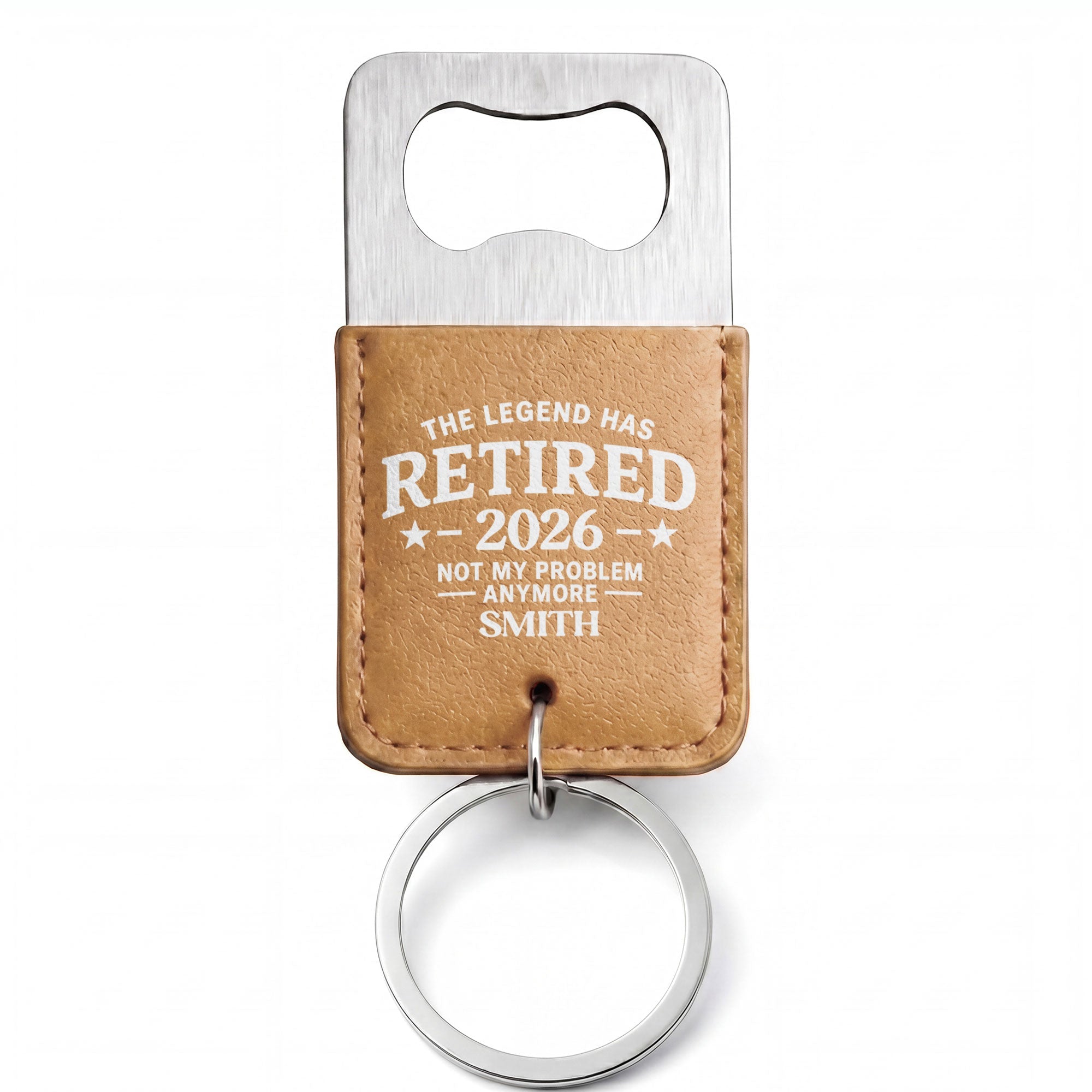 Personalized Leather Bottle Opener Keychain Custom Gift for Dad Leather Bottle Opener Keychain GradoCreations