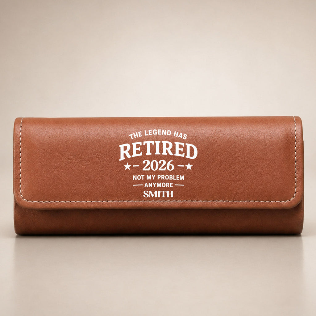 Personalized Leather Eyeglass Case Custom Name Gift for Dad Leather Eyeglass Case GradoCreations