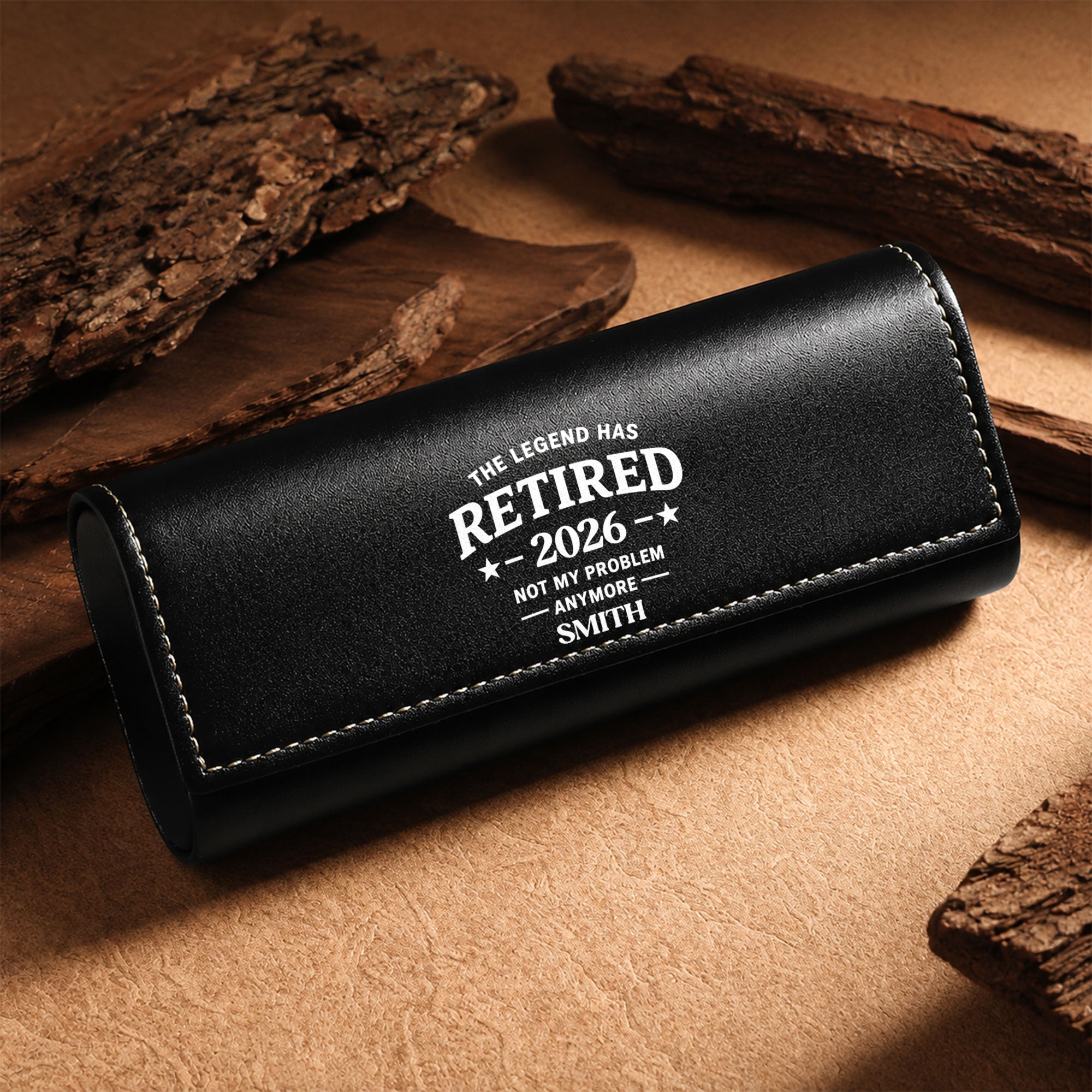 Personalized Leather Eyeglass Case Custom Name Gift for Dad Leather Eyeglass Case GradoCreations