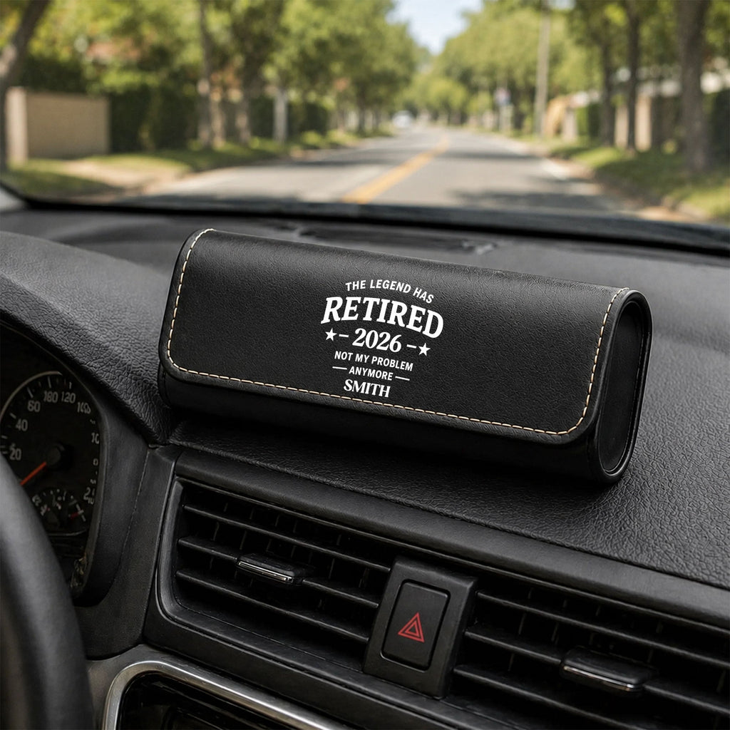 Personalized Leather Eyeglass Case Custom Name Gift for Dad Leather Eyeglass Case GradoCreations