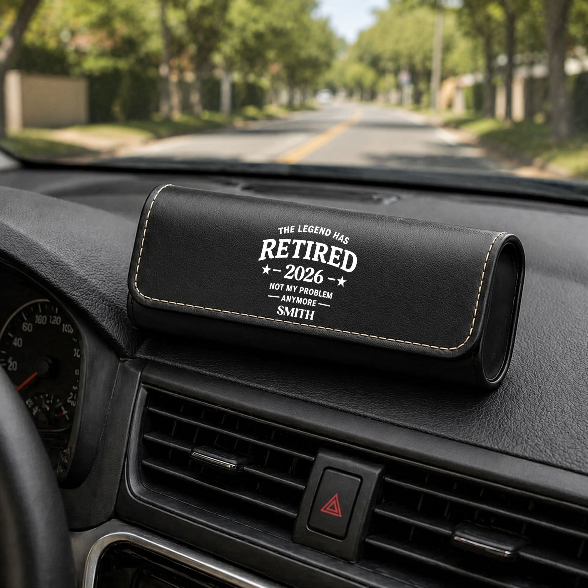 Personalized Leather Eyeglass Case Custom Name Gift for Dad Leather Eyeglass Case GradoCreations