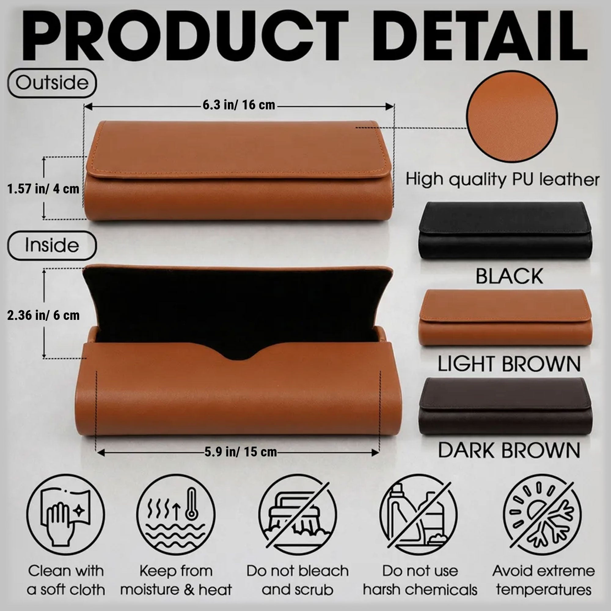 Personalized Leather Eyeglass Case Custom Name Gift for Dad Leather Eyeglass Case GradoCreations
