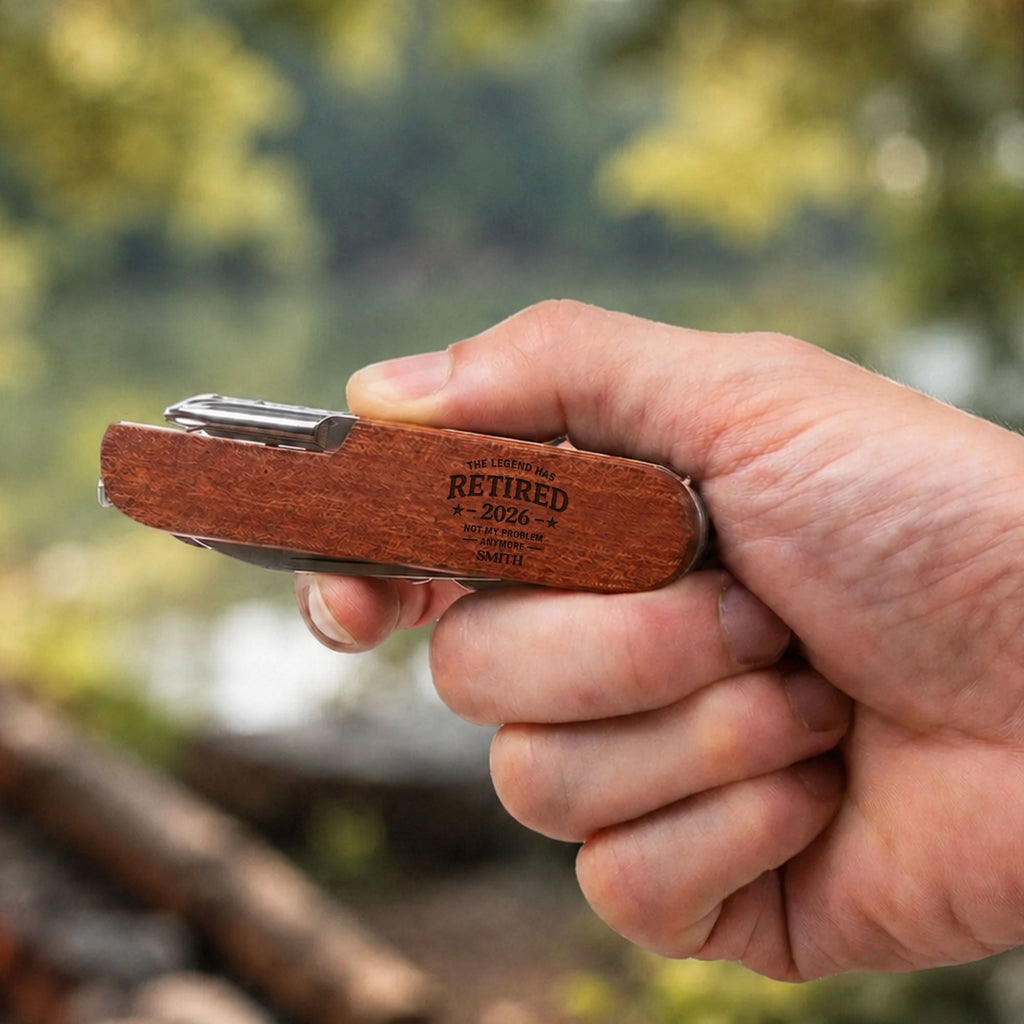 Personalized Wooden Multi Tool with Custom Name for Dad Wooden Multi Tool GradoCreations