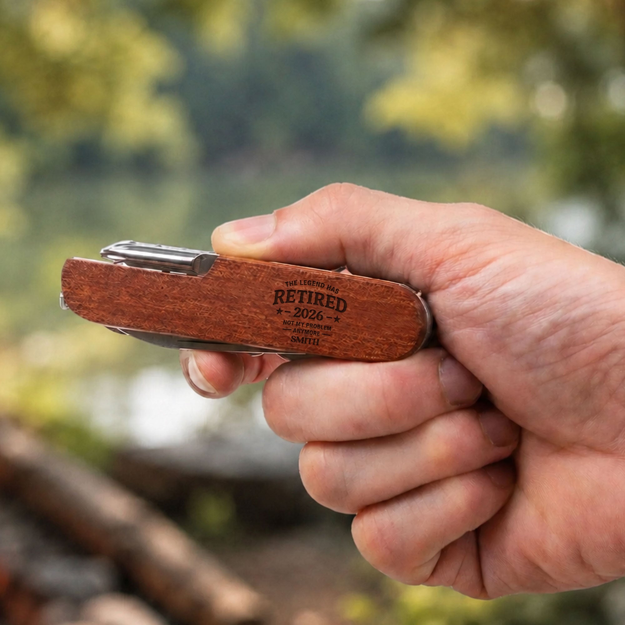 Personalized Wooden Multi Tool with Custom Name for Dad Wooden Multi Tool GradoCreations