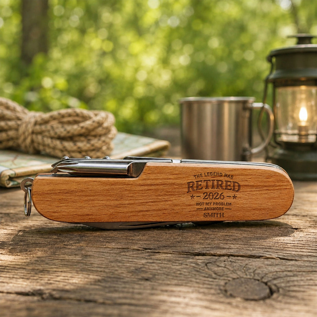Personalized Wooden Multi Tool with Custom Name for Dad Wooden Multi Tool GradoCreations