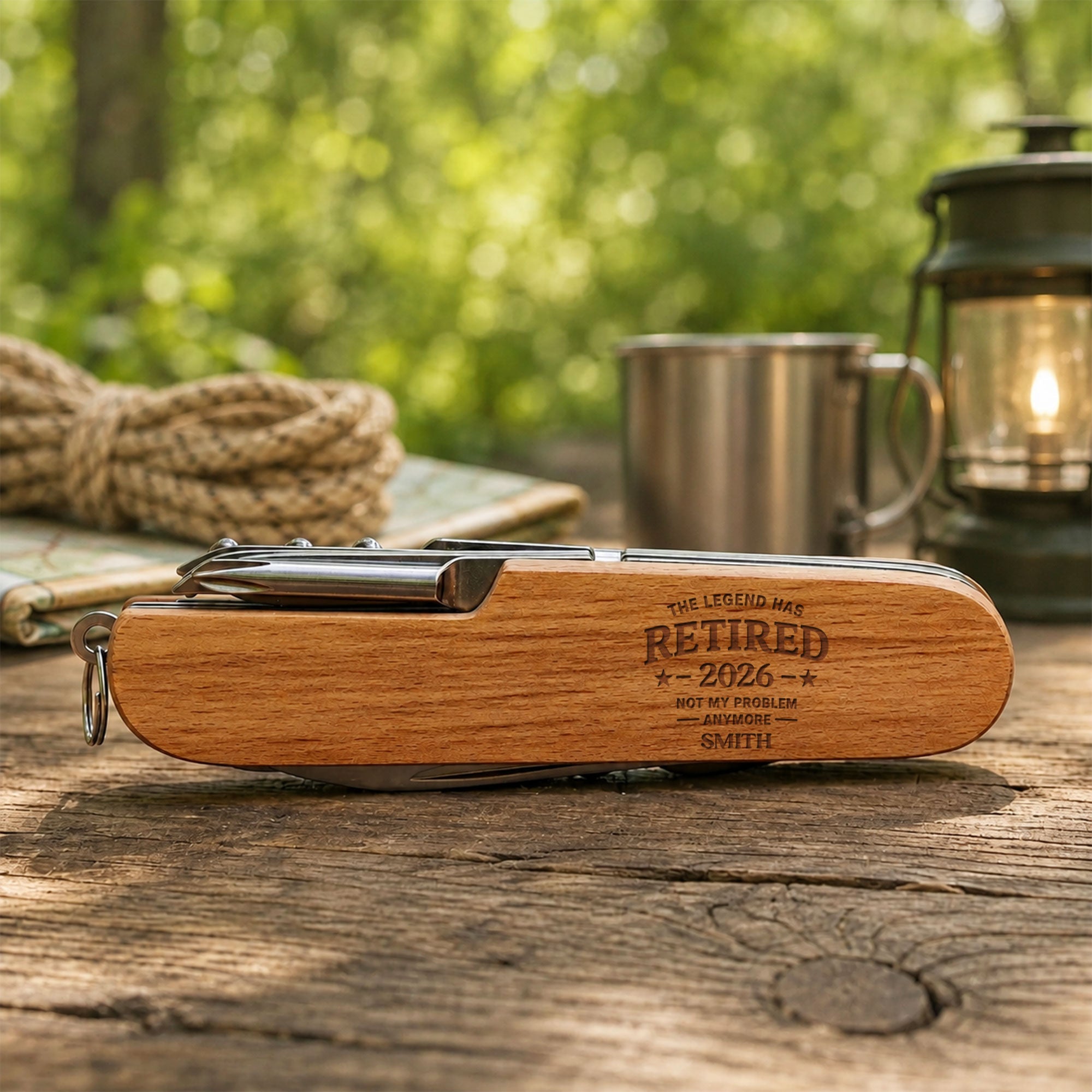 Personalized Wooden Multi Tool with Custom Name for Dad Wooden Multi Tool GradoCreations