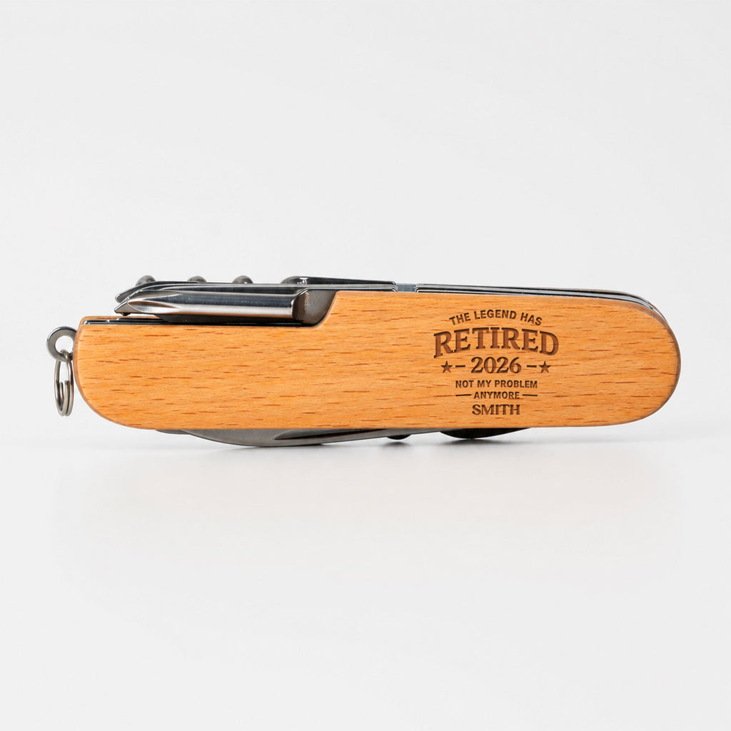 Personalized Wooden Multi Tool with Custom Name for Dad Wooden Multi Tool GradoCreations