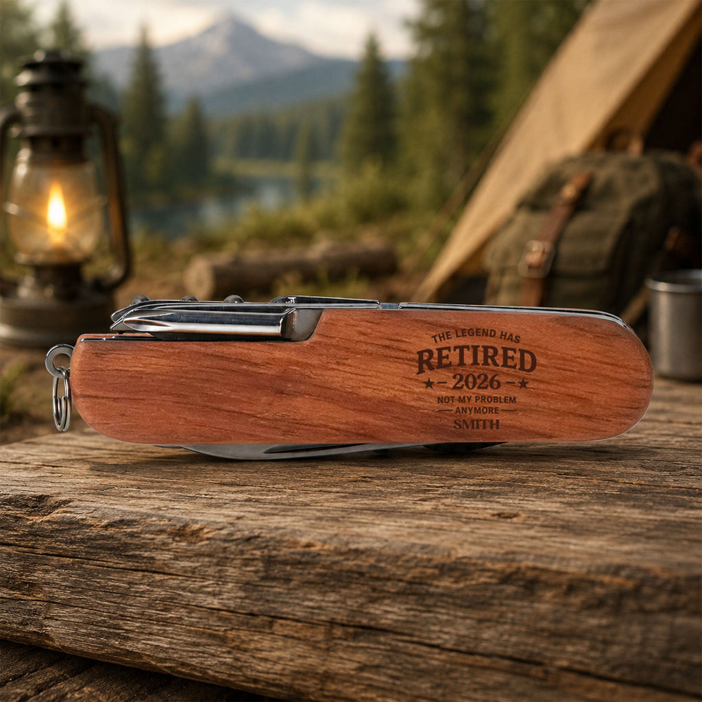 Personalized Wooden Multi Tool with Custom Name for Dad Wooden Multi Tool GradoCreations