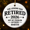 Personalized Ceramic Ornament Funny Retirement Gift for Dad Ceramic Ornament GradoCreations