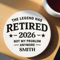 Personalized Ceramic Coaster Funny Retirement Gift for Dad Ceramic Coaster GradoCreations