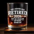 Personalized Custom Whiskey Glass Funny Retirement Gift for Dad