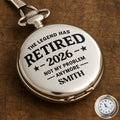 Personalized Silver Pocket Watch with Custom Message Gift for Dad Pocket Watch GradoCreations