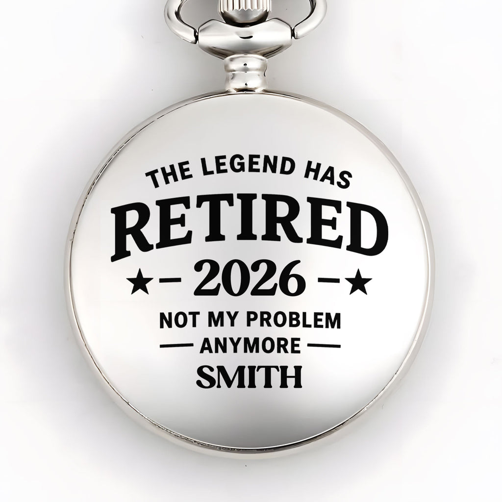 Personalized Silver Pocket Watch with Custom Message Gift for Dad Pocket Watch GradoCreations