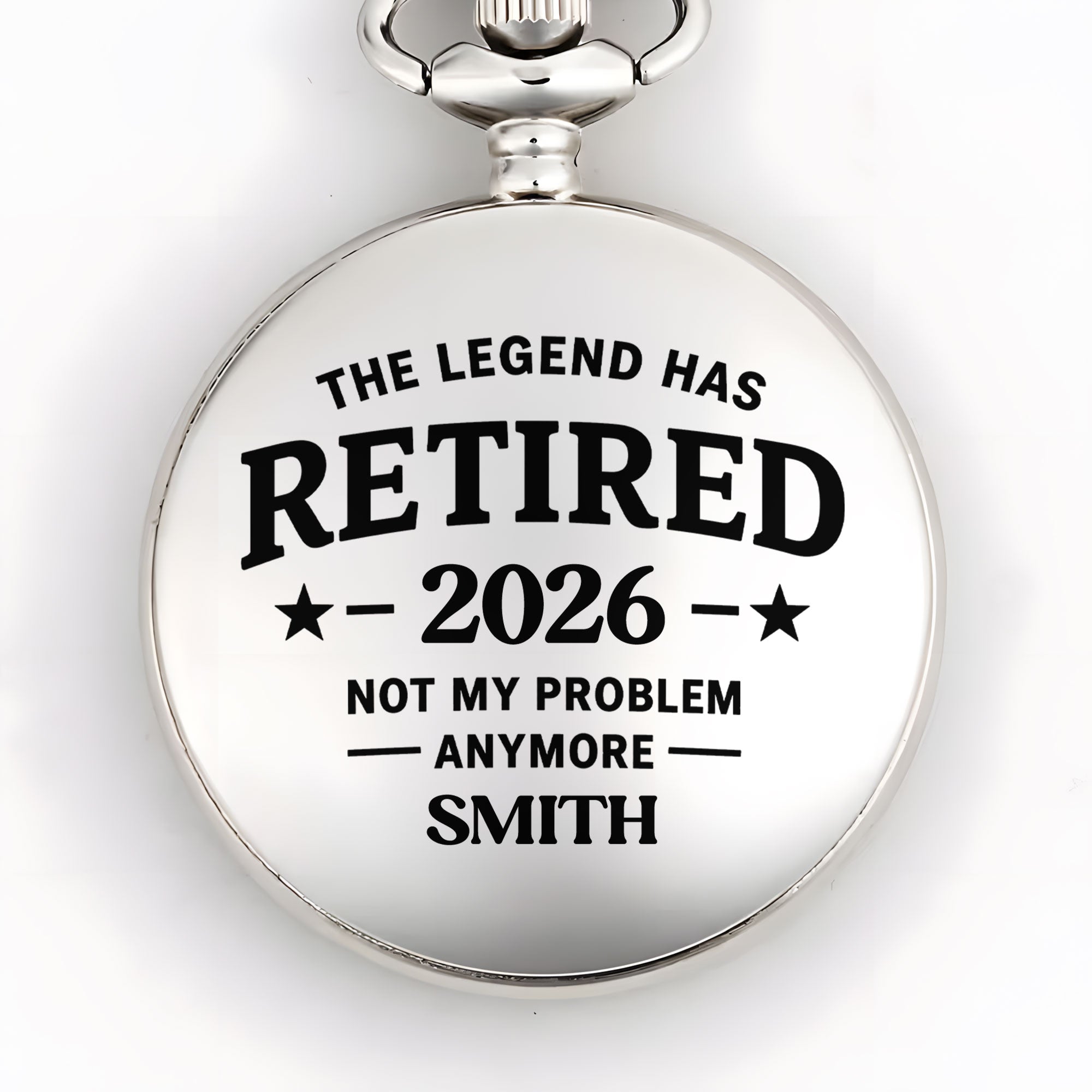 Personalized Silver Pocket Watch with Custom Message Gift for Dad Pocket Watch GradoCreations