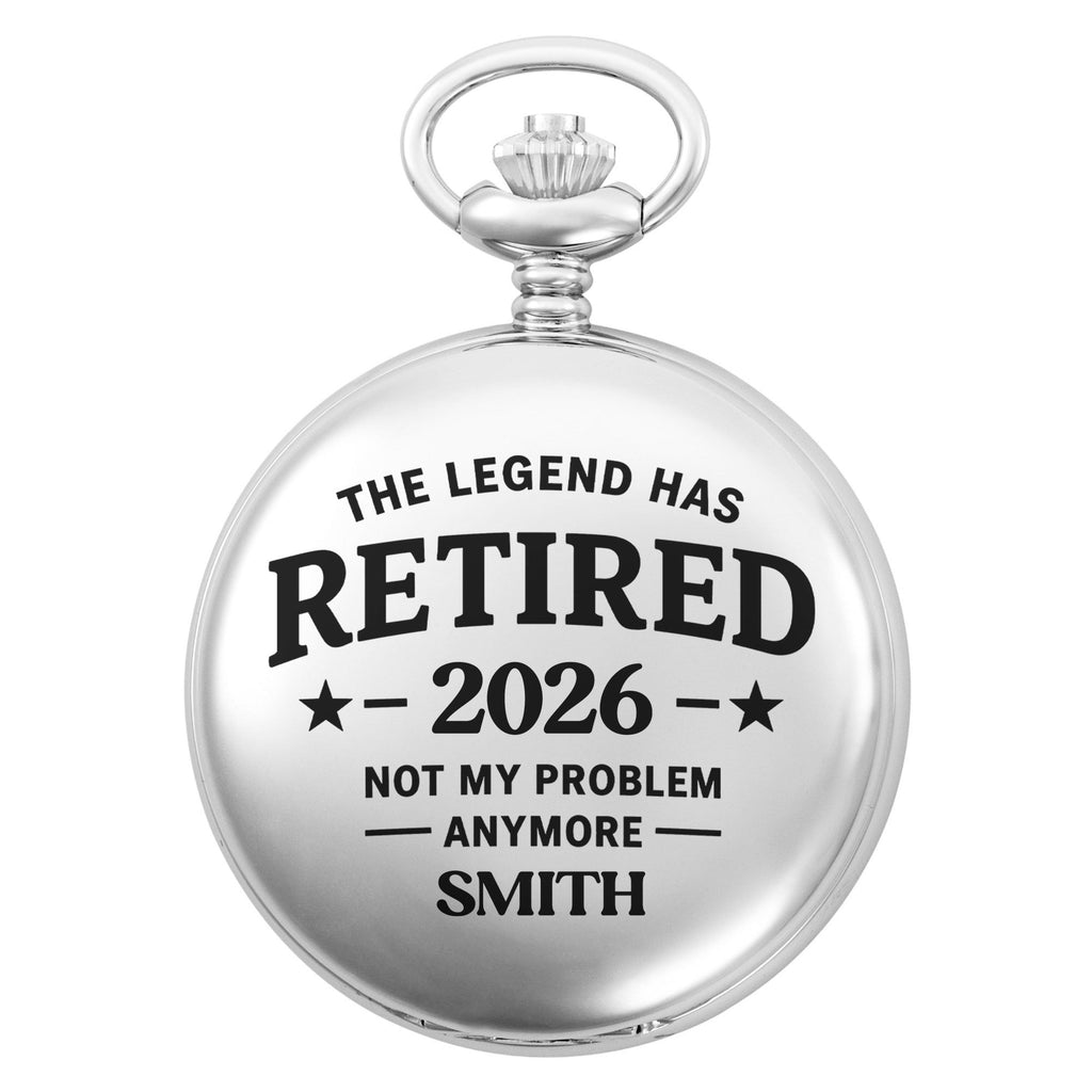 Personalized Silver Pocket Watch with Custom Message Gift for Dad Pocket Watch GradoCreations