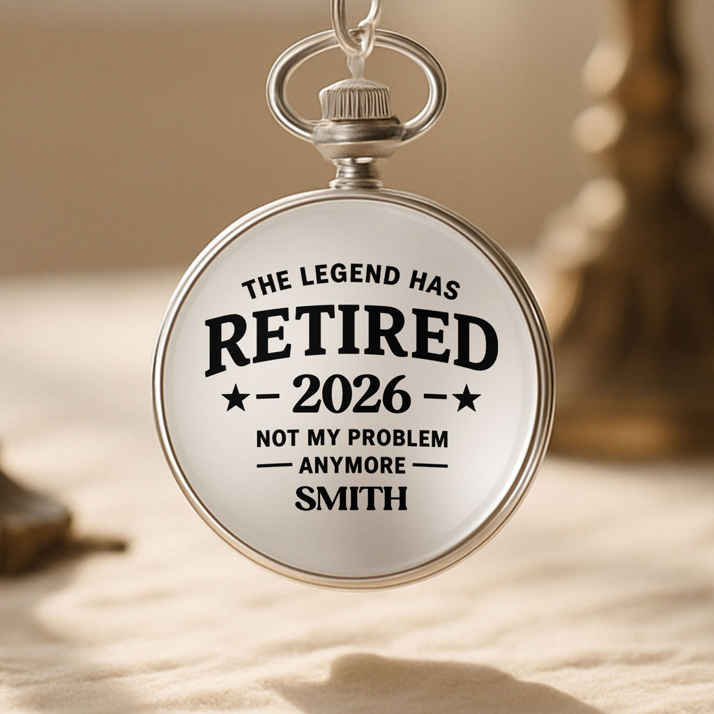 Personalized Silver Pocket Watch with Custom Message Gift for Dad Pocket Watch GradoCreations