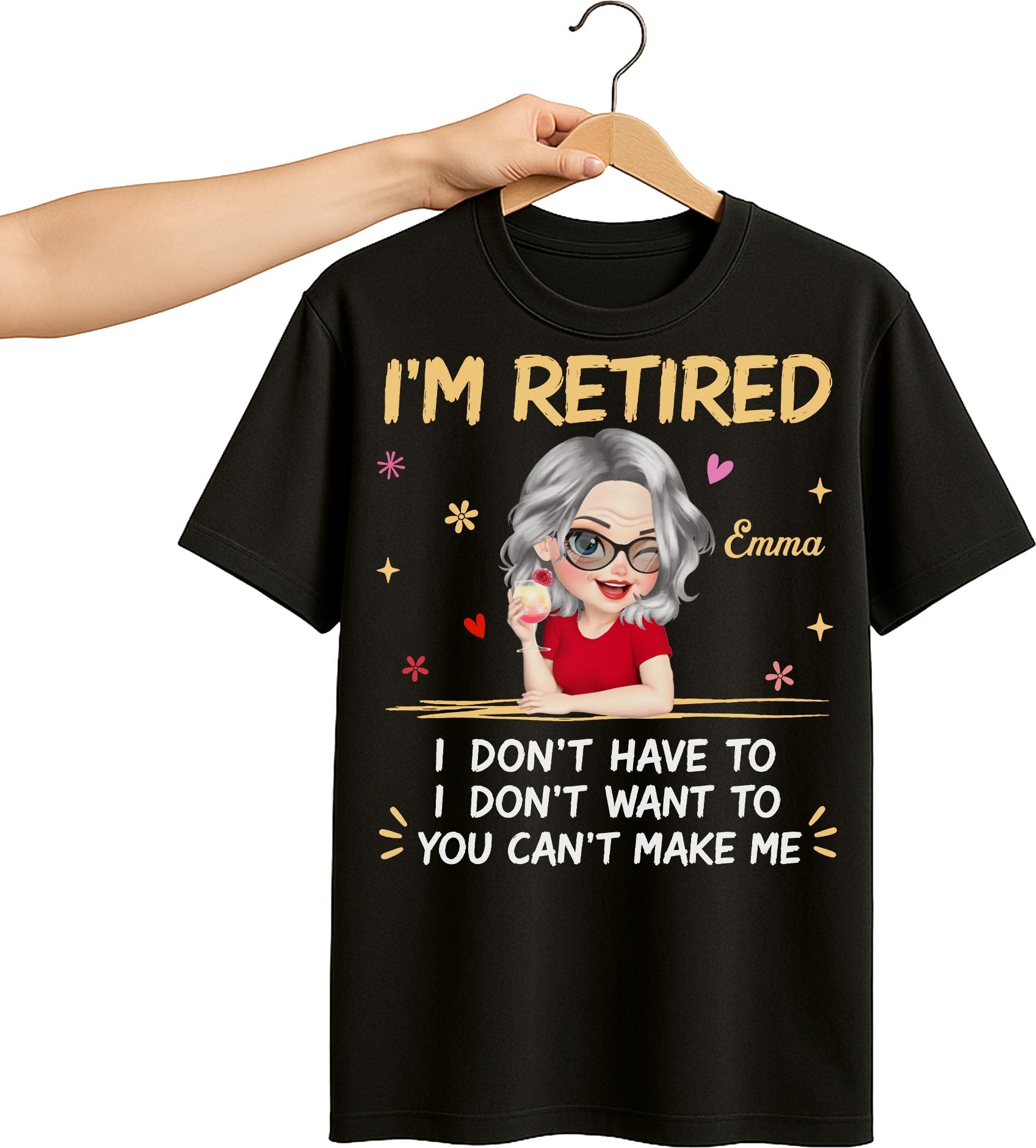 Personalized Retired Woman Hoodie Custom T-shirt Gift Shirt GradoCreations