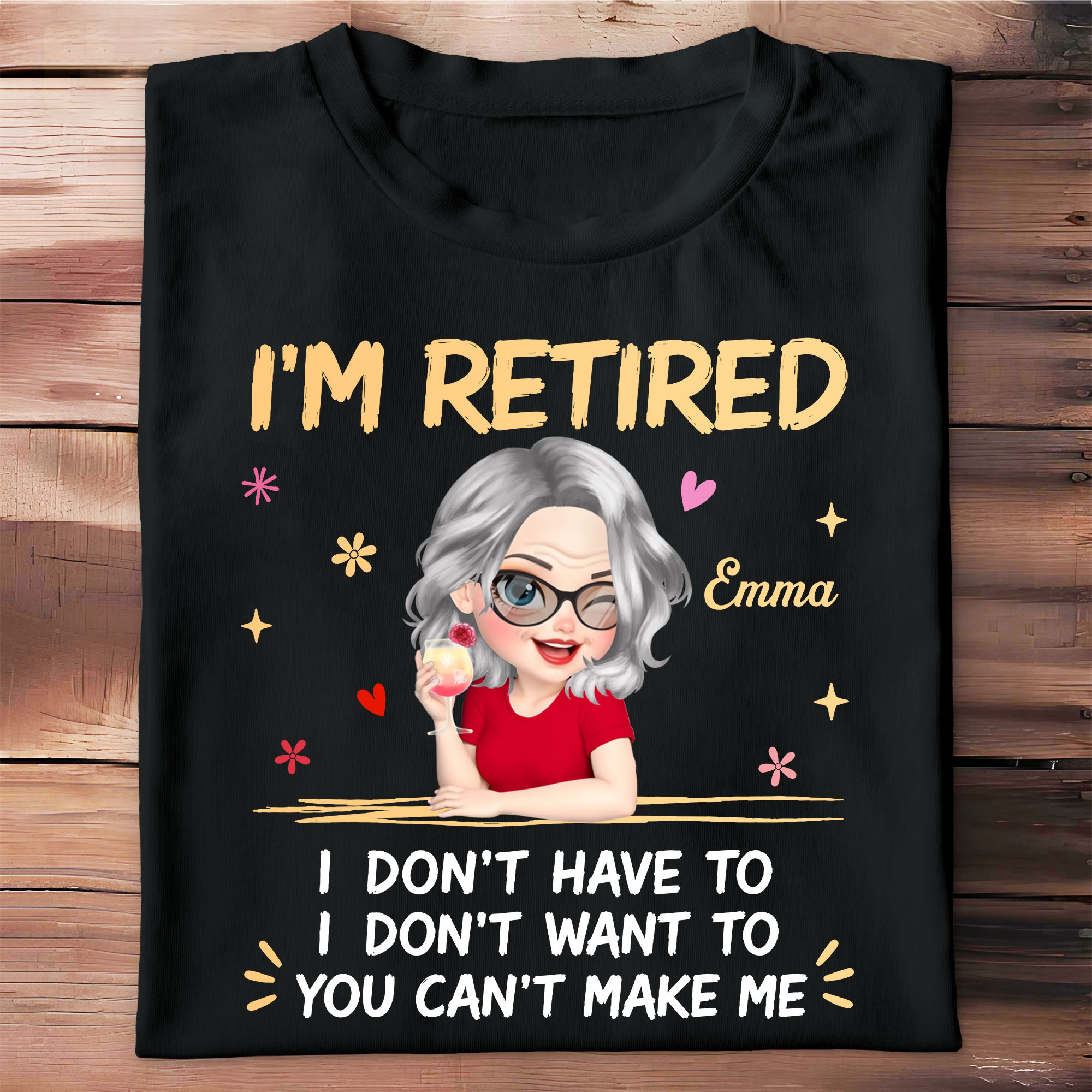 Personalized Retired Woman Hoodie Custom T-shirt Gift Shirt GradoCreations