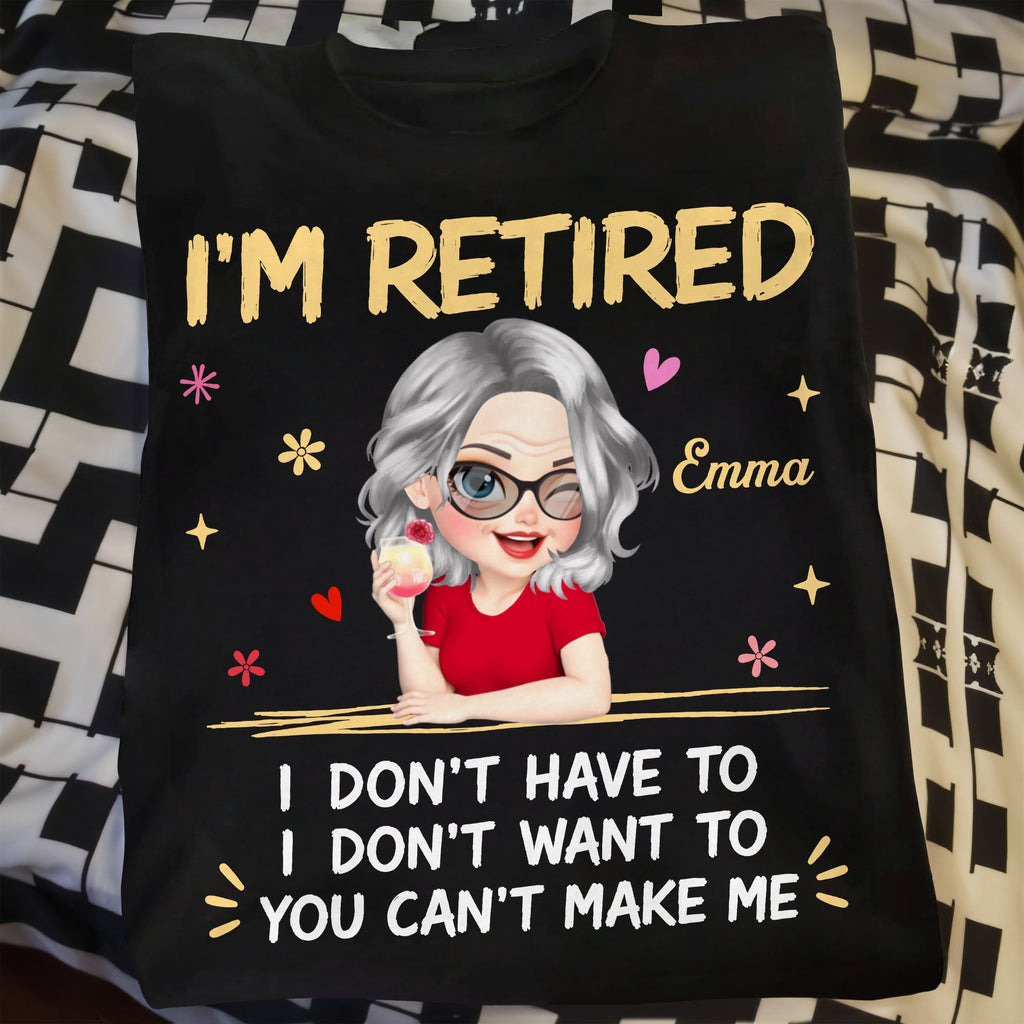 Personalized Retired Woman Hoodie Custom T-shirt Gift Shirt GradoCreations