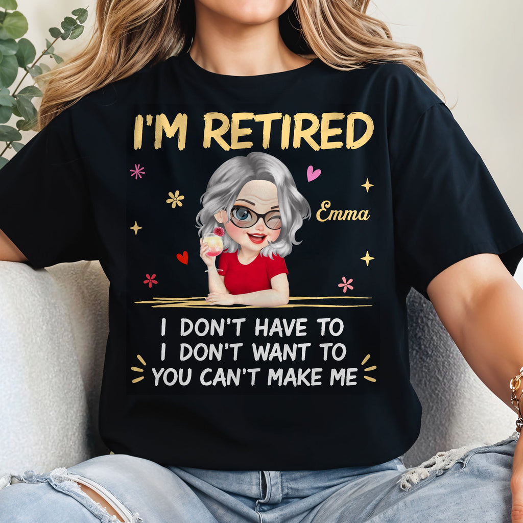 Personalized Retired Woman Hoodie Custom T-shirt Gift Shirt GradoCreations