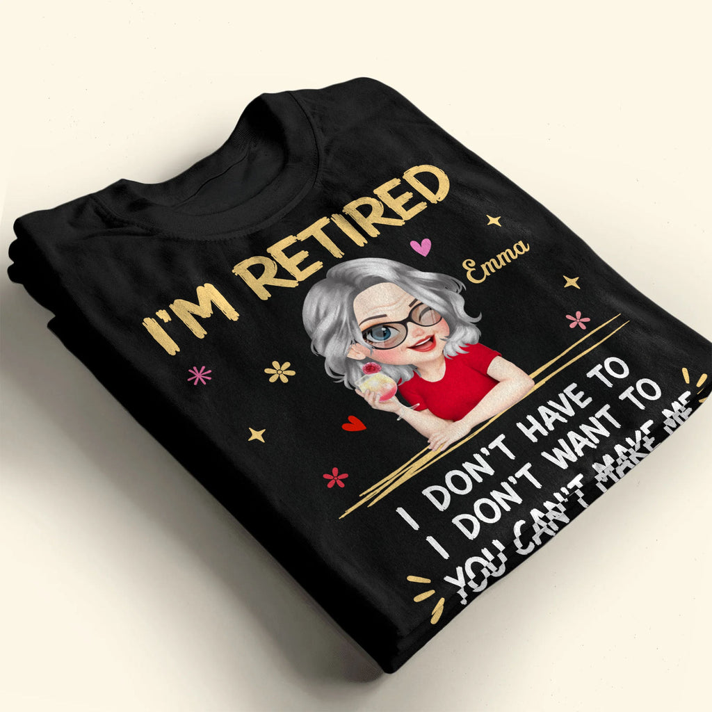 Personalized Retired Woman Hoodie Custom T-shirt Gift Shirt GradoCreations