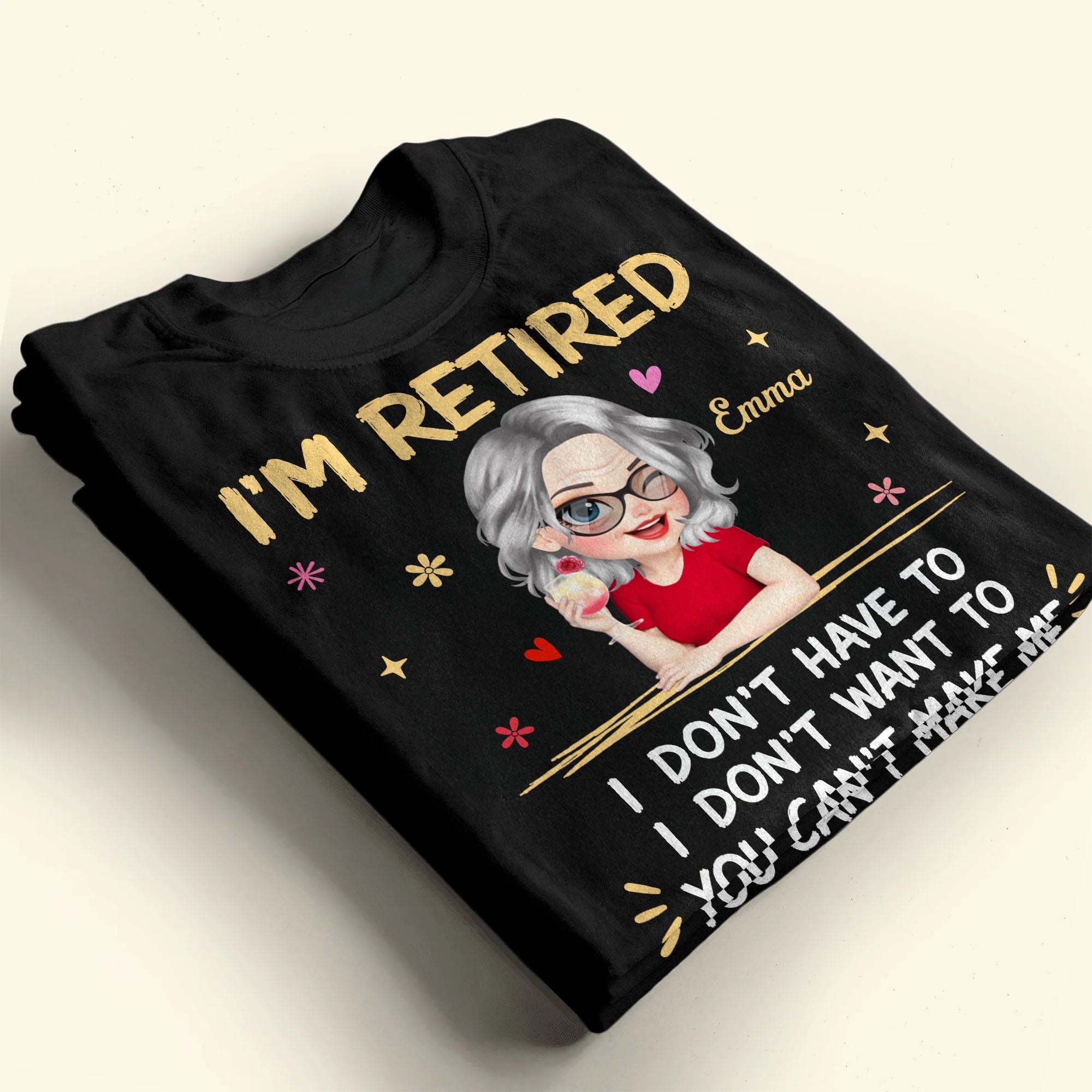 Personalized Retired Woman Hoodie Custom T-shirt Gift Shirt GradoCreations