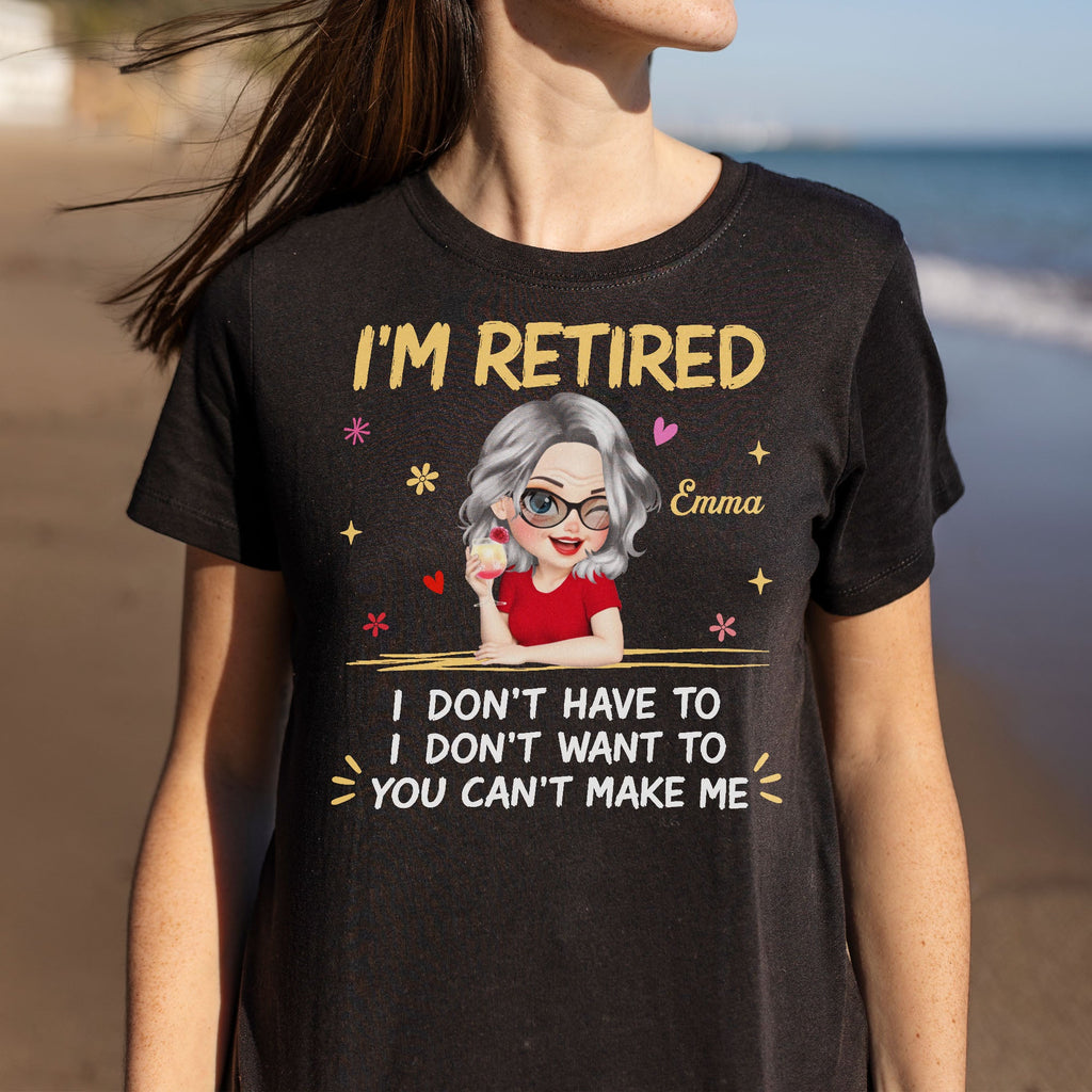 Personalized Retired Woman Hoodie Custom T-shirt Gift Shirt GradoCreations